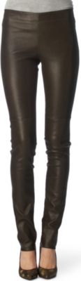 JOSEPH Leather-front leggings