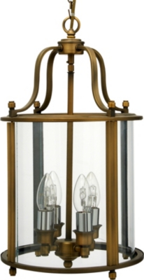 LIGHT SHOP Classico four light lantern pendant antique brass