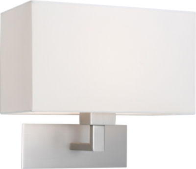 LIGHT SHOP Knightsbridge wall light satin with white shade