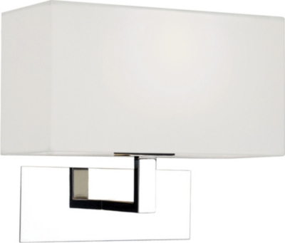LIGHT SHOP Knightsbridge wall light polished with white shade