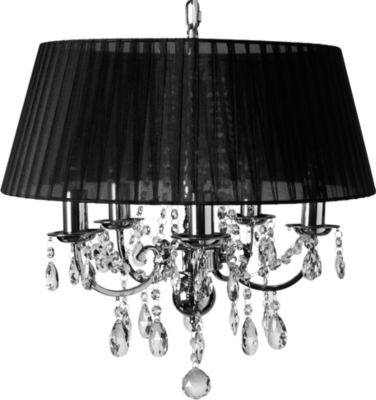 LIGHT SHOP Oliver polished chrome and crystal pendant