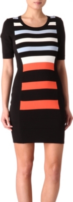 FRENCH CONNECTION Riley striped fitted dress