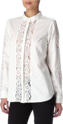 FRENCH CONNECTION Lace-insert shirt