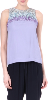 FRENCH CONNECTION Opal ombré-sequin top