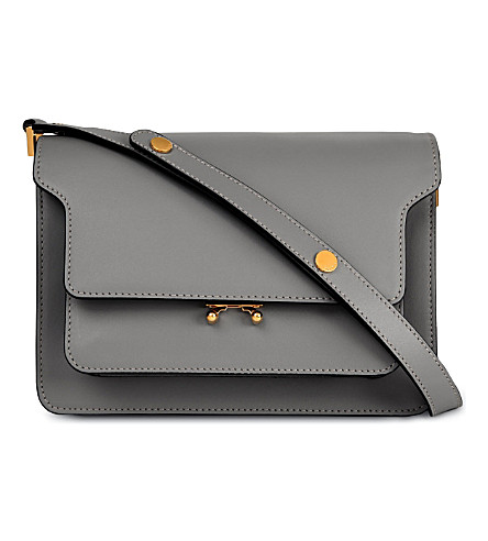MARNI - Trunk leather shoulder bag | Selfridges.com