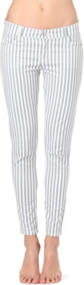 PRIMARK Striped skinny mid-rise jeans
