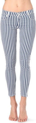 PRIMARK Striped skinny mid-rise jeans