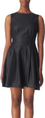 OASIS Lexi leather dress (Black
