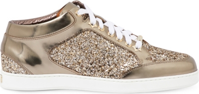 jimmy choo glitter trainers