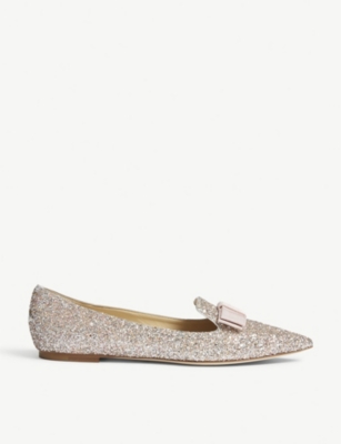 sparkly pointed flats