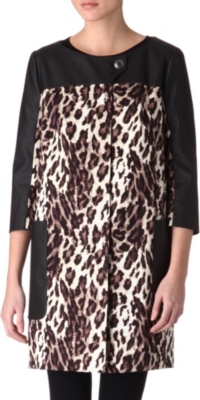 KAREN MILLEN Leopard-print coat