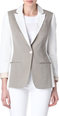 KAREN MILLEN Contrast sleeves blazer