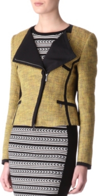 KAREN MILLEN Tweed biker jacket