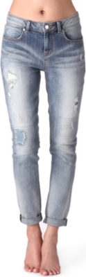 KAREN MILLEN Boyfriend-fit tapered jeans