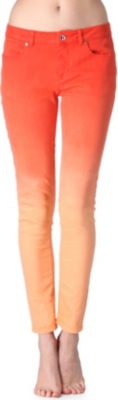 KAREN MILLEN Dip-dye skinny high-rise jeans