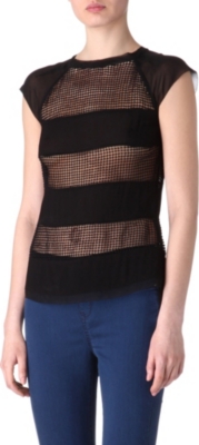 KAREN MILLEN Sheer panels top