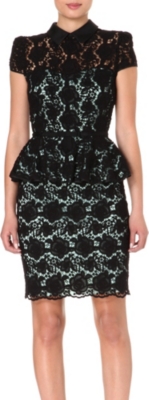 KAREN MILLEN Lace peplum top
