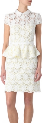 KAREN MILLEN Lace peplum top