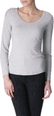 KAREN MILLEN Studded shoulder top