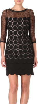 KAREN MILLEN Lace and crepe dress