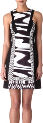 KAREN MILLEN Monochrome colourblock dress