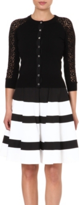 KAREN MILLEN Lace detail cardigan