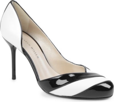 KAREN MILLEN Striped patent courts
