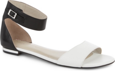 KAREN MILLEN Monochrome leather sandals