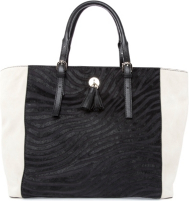 KAREN MILLEN Colour-block large tote