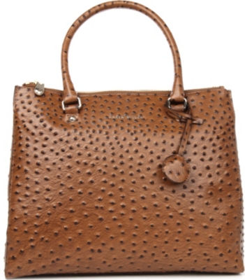 KAREN MILLEN Ostrich effect tote bag
