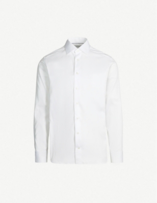 ETON: Slim-fit cotton-twill shirt