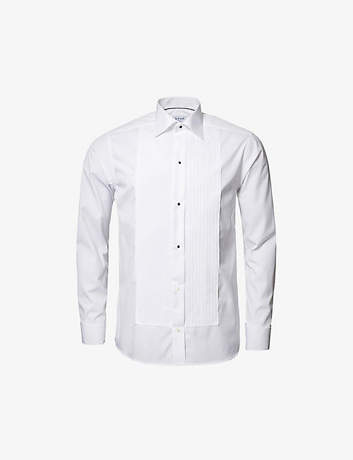 ETON: Slim-fit double-cuff cotton shirt