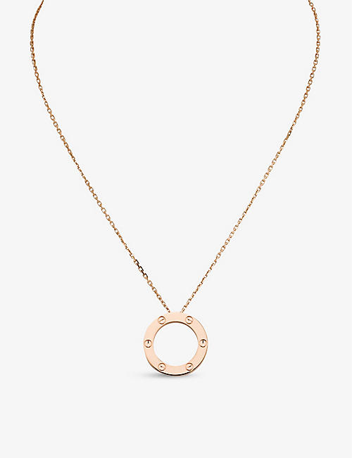 CARTIER: LOVE 18ct rose-gold necklace