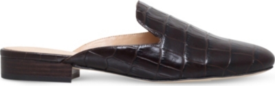 michael kors irving crocodile embossed leather sneaker