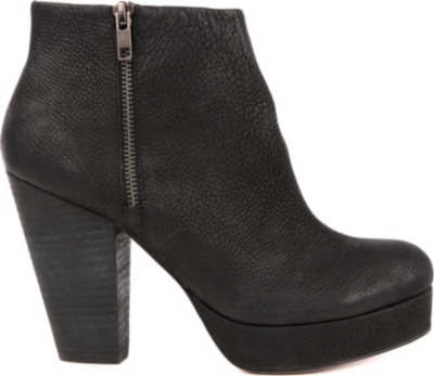 KG BY KURT GEIGER Vera pebbled leather ankle boots