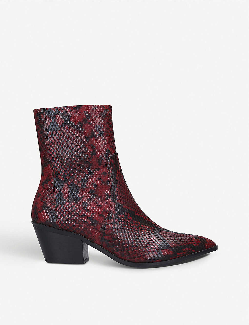Batis snakeskin-embossed leather ankle boots(8073868)