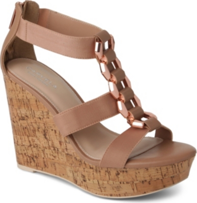 CARVELA Keira grosgrain wedge sandals