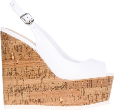 CARVELA Kabbalah cork and patent leather wedges