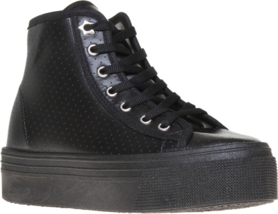 KG BY KURT GEIGER Lava leather and fabric high-top trainers