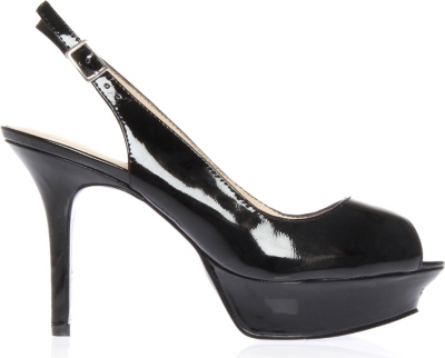 NINE WEST Justsmile patent leather slingback courts