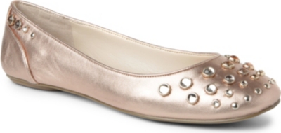 NINE WEST Onthefritz leather embellished pumps
