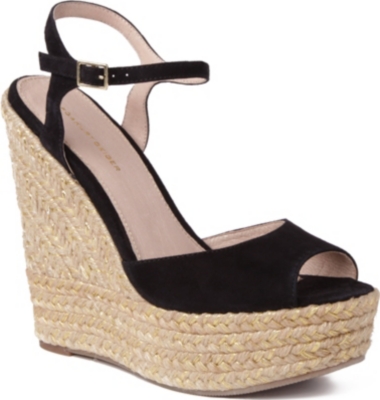 KG BY KURT GEIGER Nancy suede wedge sandals