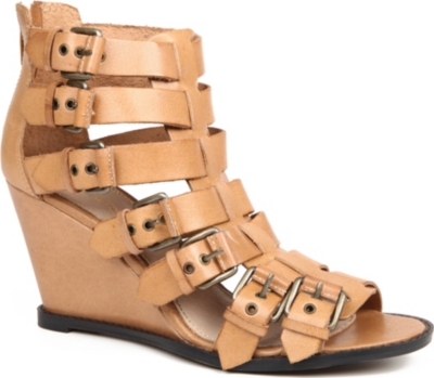 KG BY KURT GEIGER Mandy leather wedge sandals