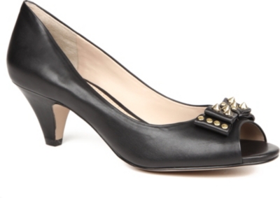KG BY KURT GEIGER Bethany leather studded-bow courts