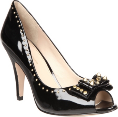 KG BY KURT GEIGER Brenda patent peep-toe court shoes