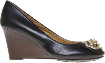 NINE WEST Tanaya leather wedge courts