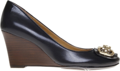 NINE WEST Tanaya leather wedge courts