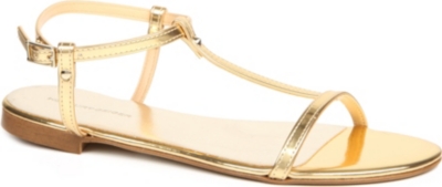 KG BY KURT GEIGER Match faux-leather metallic sandals