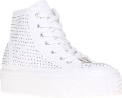 KG BY KURT GEIGER Lennie studded fabric flatform trainers