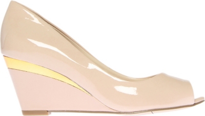 NINE WEST Shockmode3 patent leather wedge courts